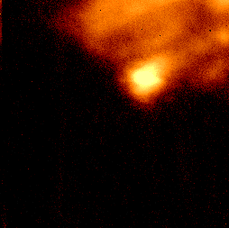 Fragment jądra komety Shoemaker-Levy 9 uderza w Jowisza
