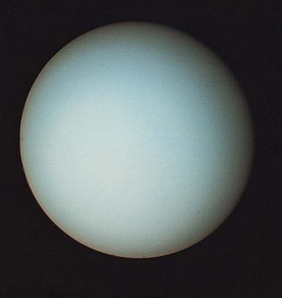 Południowa półkula Urana w naturalnym zabarwieniu